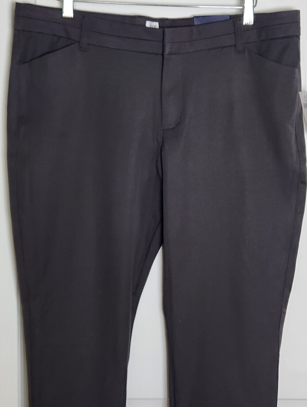 NWT Gap Slim City Womens Pants Size 16 Long Gray Career Cotton Stretch Blend